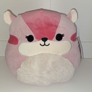 NWT Squishmallows Dianalee Pink and White Stuffed Animal Plush Squirrel 2.9.23